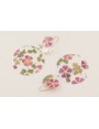 Pendientes lentejuelas discos con flores naturales
