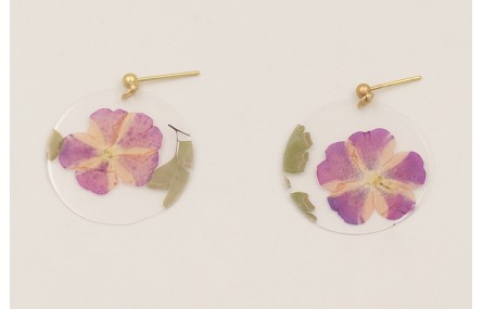 Pendientes bolita dorada mate y lentejuela disco c