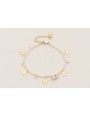 Pulsera perlitas naturales con estrellas dorado ma