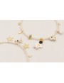 Pulsera perlitas naturales con estrellas dorado ma