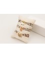 Pulsera lazo liberty tonos marrones con discoa dor