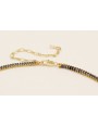 Collar cadena strass rectangular negra con colgant