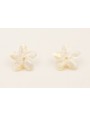 Pendientes flor nacar.