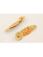 Pendientes flor grande con flor de resina coral, c