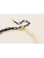 Collar mitad cadena eslabón negro mitad chips cora