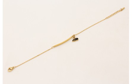 Pulsera ACERO INOXIDABLE chapa rectangular con col