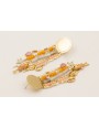 Pendientes  ACERO INOXIDABLE con mini perlas natur