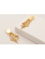 Pendientes  ACERO INOXIDABLE con mini perlas natur
