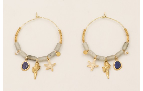 Pendientes ACERO INOXIDABLE aro grande con nudo ma