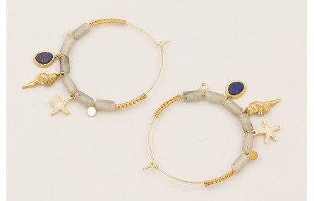 Pendientes ACERO INOXIDABLE aro grande con nudo ma