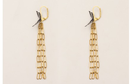 Pendientes ACERO INOXIDABLE cierre alargado, lazad