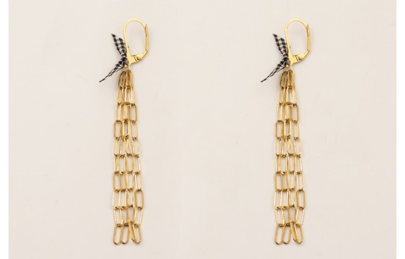 Pendientes ACERO INOXIDABLE cierre alargado, lazad