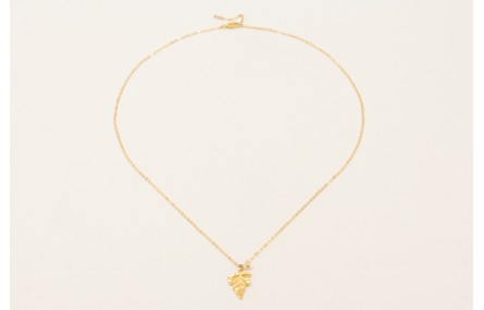 Collar cadena eslabón pequeño con colgante hoja to