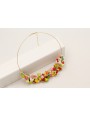 Collar rigido dorado mate con colgantes frutas var