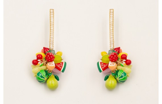 Pendientes lanina strass cristal con colgantes fru