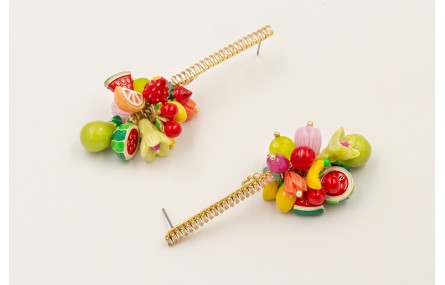 Pendientes lanina strass cristal con colgantes fru