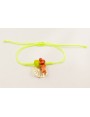 Pulsera hilo macramé fluor con tallos coral, facet