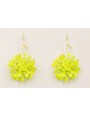 Pendientes bola de lentejuelas fluor y perno rama 