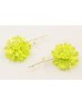 Pendientes bola de lentejuelas fluor y perno rama 