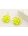 Pendientes bola de lentejuelas fluor y perno rama 