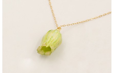 Solitario cadena eslabón pequeño dorado con colgan