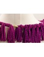 Collar lamina forrada de abalorio purpura con colg