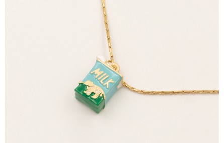 Collar cadena ACERO INOXIDABLE con colgante caja l