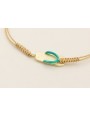 Pulsera cordón dorado con nudo serpiente y chancle