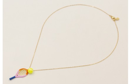 Solitario cadena eslabón pequeño dorado con colgan