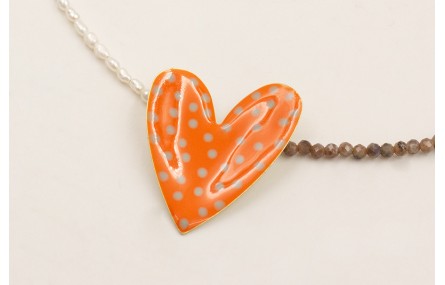 Collar mitad perlas naturales mitad bolas facetada