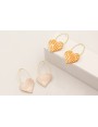 Pendientes herradura grande con corazones esmaltad