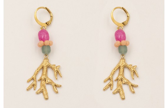 Pendientes ACERO INOXIDABLE cierre redondo con pep