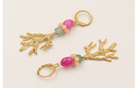 Pendientes ACERO INOXIDABLE cierre redondo con pep