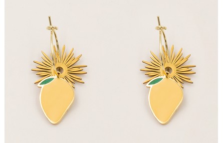 Pendientes aro pequeño ACERO INOXIDABLE con colgan