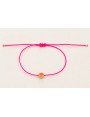 Pulsera hilo rosa fluor con entrepieza ovalada esm