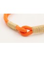 Pulsera cordón retorcido naranjas con nudo falso d