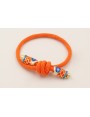 Pulsera cordón elastico naranja con nudo corredizo