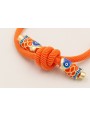 Pulsera cordón elastico naranja con nudo corredizo