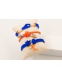 Pulsera cordón elastico naranja con nudo corredizo