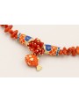 Collar cono de corales con peces tubo esmaltados a