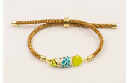 Pulsera cordón preparado para pulsera color marrón