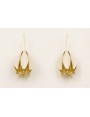 Pendientes campanillas esmaltadas beige con estrel