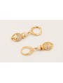 Pendientes ORO18K cierre con pez brillos cristal, 