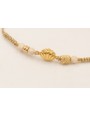 Pulsera ORO18K nudo serpiente hilo metalico dorada
