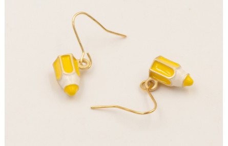 Pendientes gancho de acero inoxidable con colgante