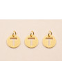 Colgante letra T 10mm Baño Oro 18K, 3Micras