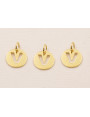 Colgante letra V 10mm Baño Oro 18K, 3Micras