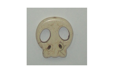 Cabeza plana grande calavera blanca