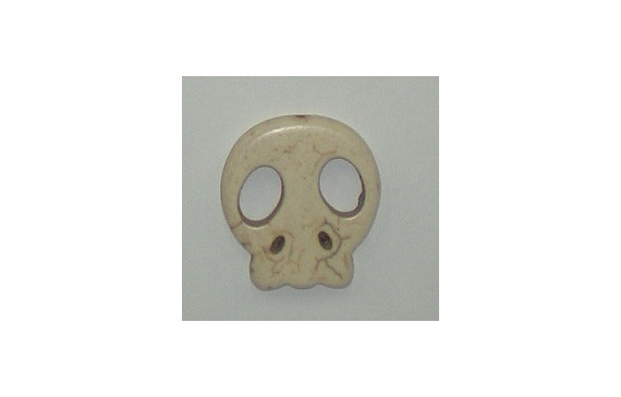 Cabeza plana grande calavera blanca