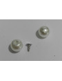 Perla 10mm con medio agujero y con remache